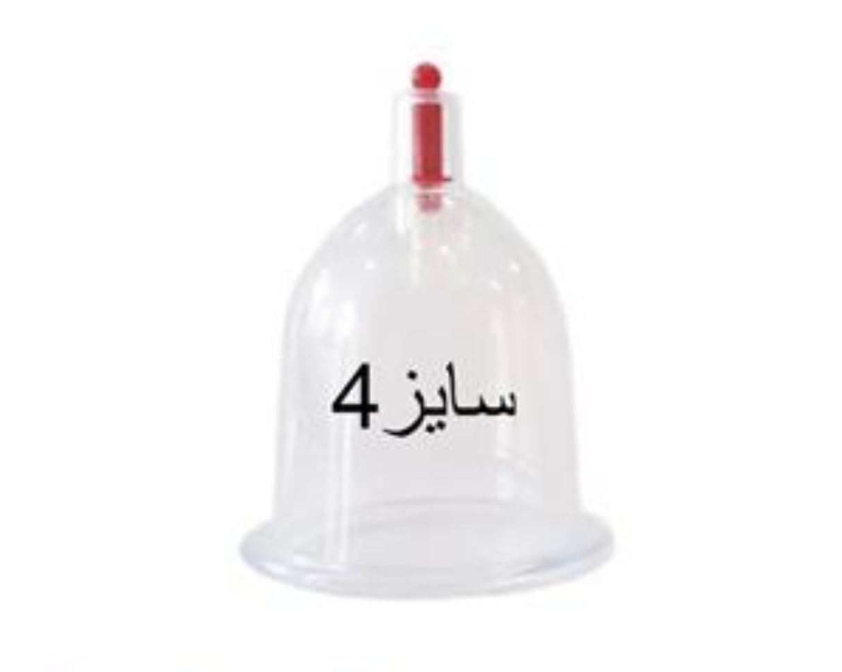 لیوان شفاف بادکش سایز 4